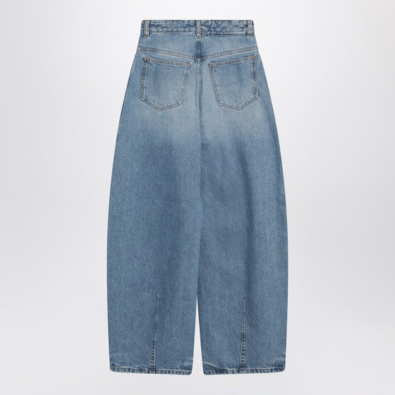 JACQUEMUS Blue Ovalo jeans with curved cut