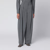 JACQUEMUS Grey pleated wool trousers