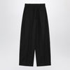 JACQUEMUS Black wide pleated trousers