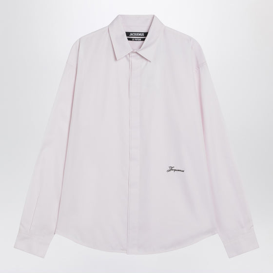 JACQUEMUS Light pink cotton shirt