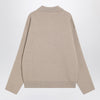 JACQUEMUS Beige wool and cashmere polo sweater