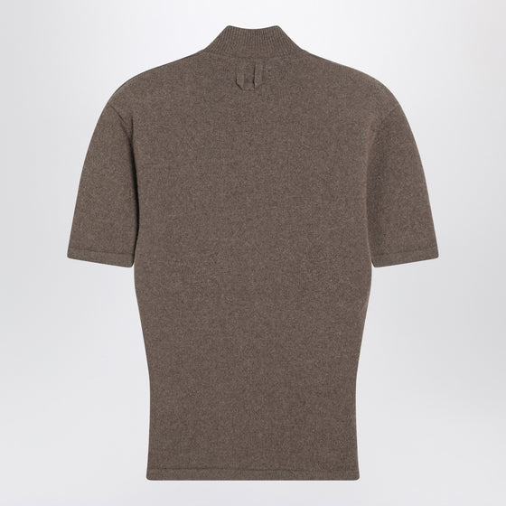 JACQUEMUS Brown wool and cashmere top