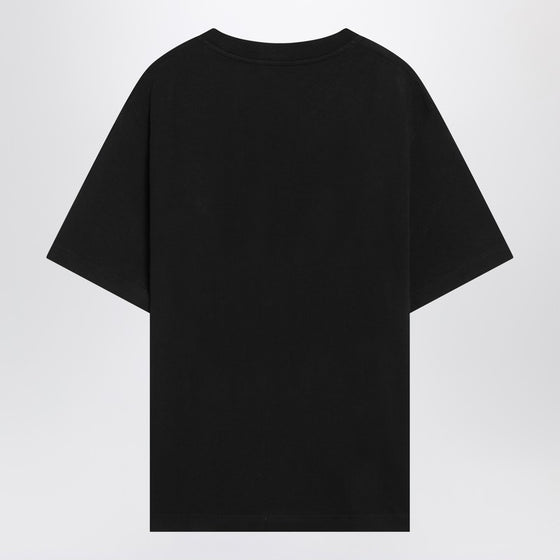 JACQUEMUS Black cotton crew neck T-shirt