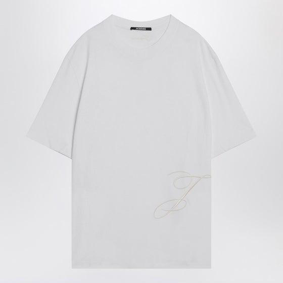 JACQUEMUS White cotton crew neck T-shirt