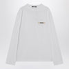 JACQUEMUS White long-sleeved cotton T-shirt