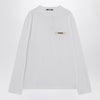 JACQUEMUS White long-sleeved cotton T-shirt