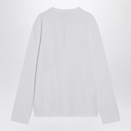 JACQUEMUS White long-sleeved cotton T-shirt