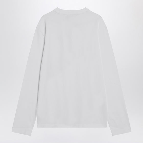 JACQUEMUS White long-sleeved cotton T-shirt