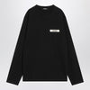 JACQUEMUS Black long-sleeved cotton T-shirt