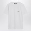 JACQUEMUS White T-shirt with logo patch