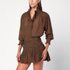 ISABEL MARANT Étoile Kaki Pamias shirt with ruffles