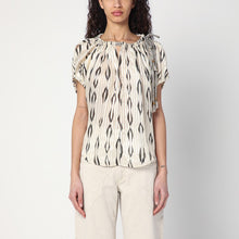  ISABEL MARANT Ecru/black blouse in silk