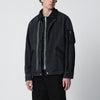 Sacai Black denim jacket with nylon inserts
