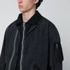 Sacai Black denim jacket with nylon inserts