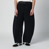 Sacai Black cotton-blend curved-leg trousers