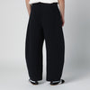 Sacai Black cotton-blend curved-leg trousers