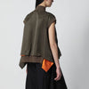 Sacai Khaki green nylon vest