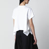 Sacai White cropped cotton T-shirt