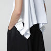 Sacai White cropped cotton T-shirt