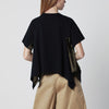 Sacai Navy/khaki draped-hem T-shirt