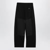 Sacai Wide-leg wool trousers with panels and belt
