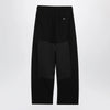 Sacai Wide-leg wool trousers with panels and belt