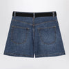 Sacai Black wool and denim shorts