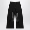 Sacai Black cargo trousers with semi-sheer insert