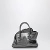 The Attico La Passeggiata Mini dark grey cracked laminated leather bag