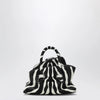 The Attico La Passeggiata Mini bag in black and white pony hair leather