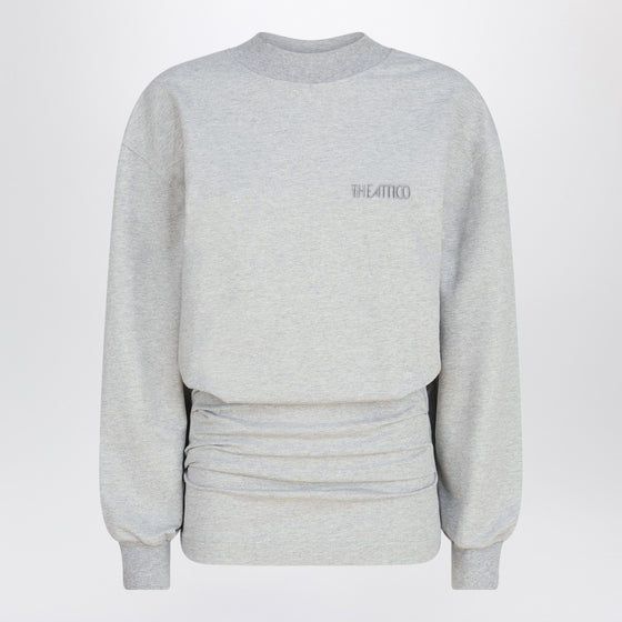 The Attico Grey mélange mini dress in cotton blend