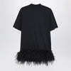 The Attico Black mini dress with feathers