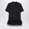 The Attico Black mini dress with feathers
