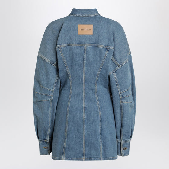 The Attico Light blue denim mini dress