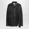 The Attico Black washed denim shirt