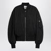 The Attico Black zip bomber jacket
