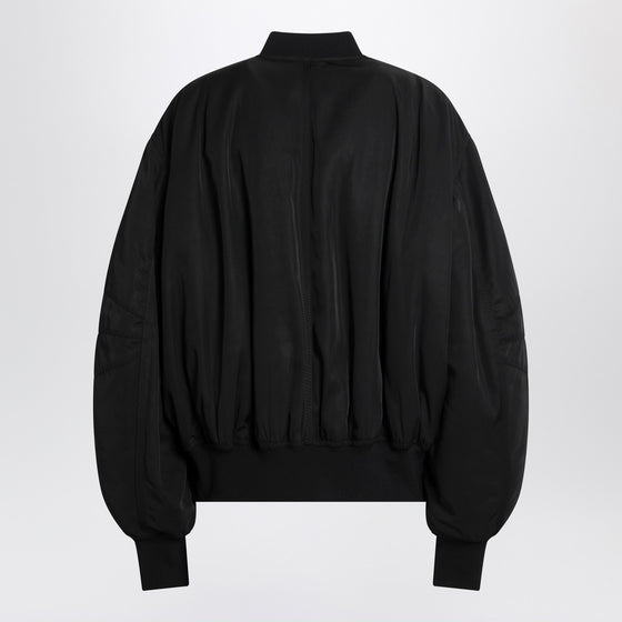 The Attico Black zip bomber jacket