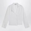 The Attico White asymmetric cotton shirt