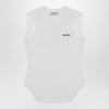 The Attico White tank top with shaped hem