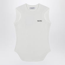  The Attico White tank top with shaped hem