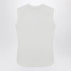 The Attico White tank top with shaped hem