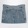 The Attico Light blue denim mini skirt