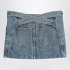 The Attico Light blue denim mini skirt