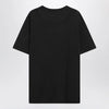 The Attico Black washed T-shirt with shaped hem