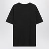 The Attico Black washed T-shirt with shaped hem