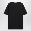 The Attico Black washed T-shirt with shaped hem