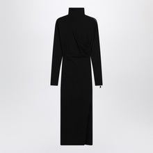  The Attico Black turtleneck dress with zip detail