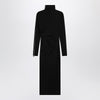 The Attico Black turtleneck dress with zip detail