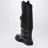 The Attico Robin Passeggiata combat boots in black calf leather