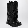 The Attico Black leather La Passeggiata boots